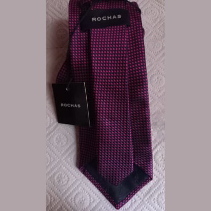 cravate rouge en soie - Rochas - 2