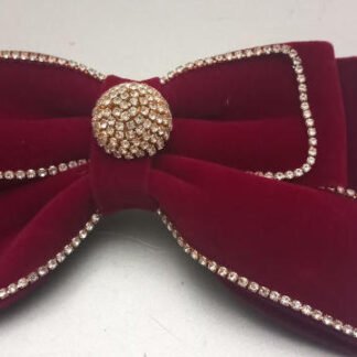 Barrette strass rouge