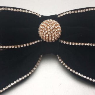 Barrette strass noir